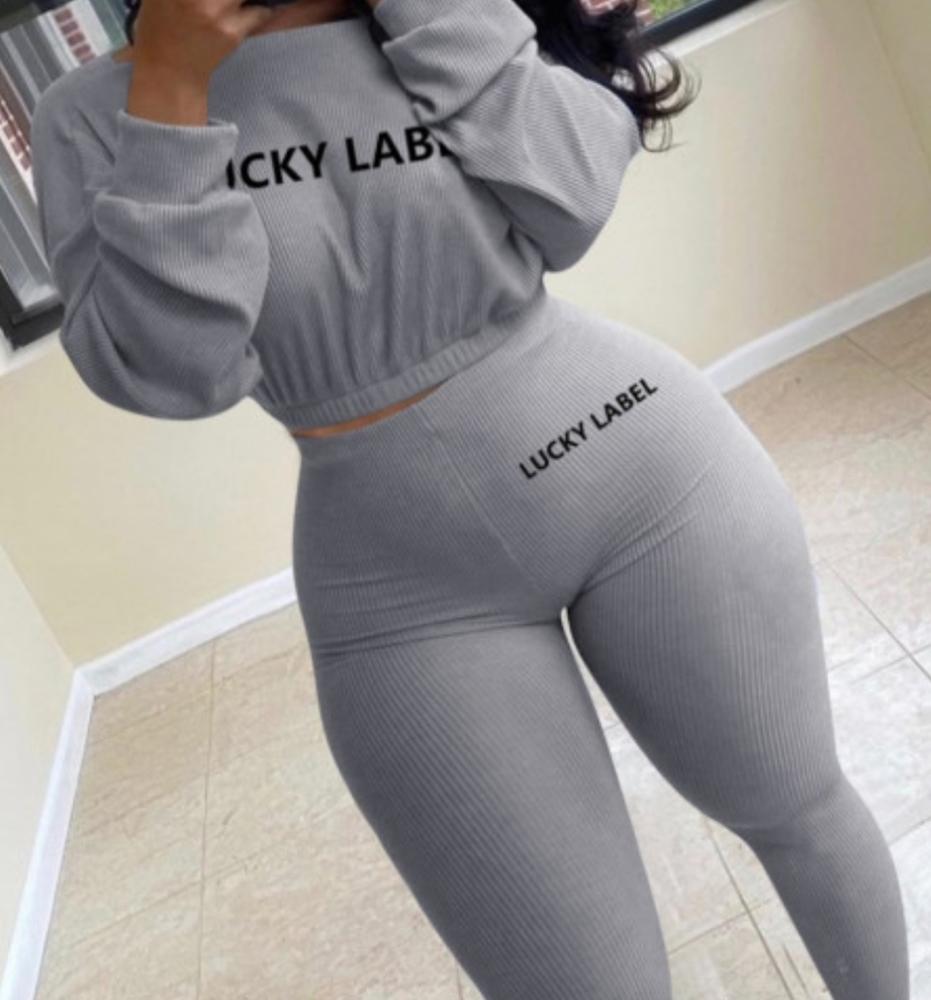 Gray 2pc set NWOT